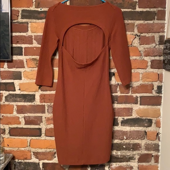 Free People Burnt Orange Sweater Dress - Picture 2 of 7